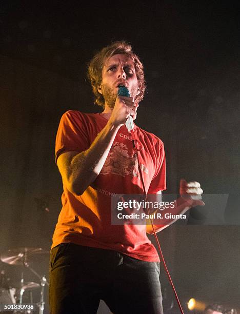 Aaron Bruno of AWOLNATION performs on stage at the Radio 105.7 Holiday Spectacular at The Tabernacle on December 17, 2015 in Atlanta, Georgia.