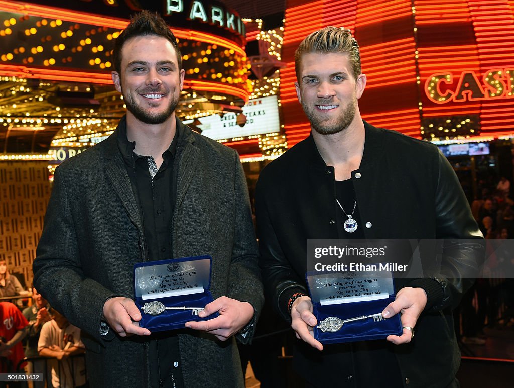 Bryce Harper And Kris Bryant Receive Keys To The City Of Las Vegas