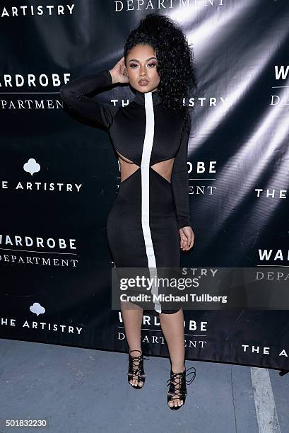 Actress India Westbrooks attends the grand opening of the Wardrobe Department LA store at Wardrobe Department on December 17, 2015 in Los Angeles,...