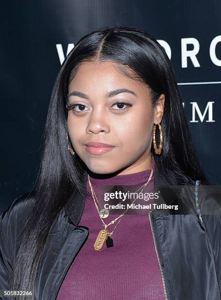 Destiny Jones, daughter of hip-hop artist Nas, attends the grand opening of the Wardrobe Department LA store at Wardrobe Department on December 17,...