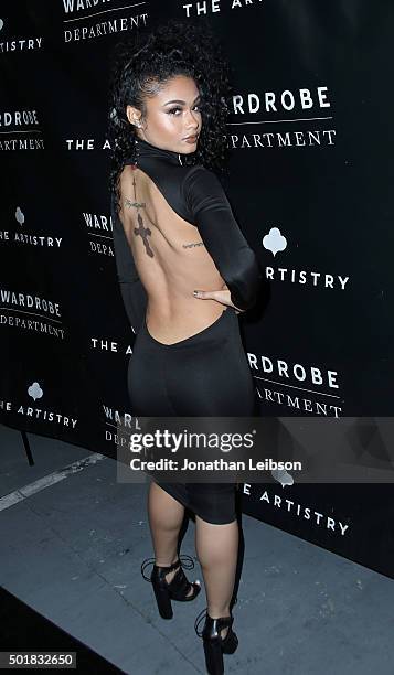 India Westbrooks attends the Wardrobe Department LA grand opening at Wardrobe Department on December 17, 2015 in Los Angeles, California.