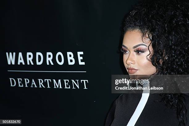 India Westbrooks attends the Wardrobe Department LA grand opening at Wardrobe Department on December 17, 2015 in Los Angeles, California.