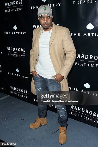 Nas attends the Wardrobe Department LA grand opening at Wardrobe Department on December 17, 2015 in Los Angeles, California.