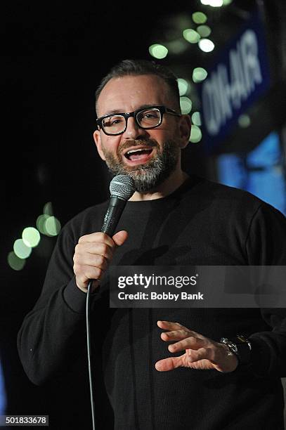 Joe DeVito performs at The Stress Factory Comedy Club on December 17, 2015 in New Brunswick, New Jersey.