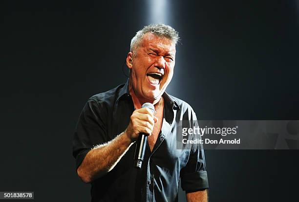 Jimmy Barnes of Cold Chisel performs at Qantas Credit Union Arena on December 18, 2015 in Sydney, Australia.