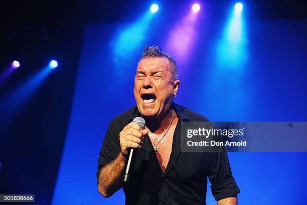 Jimmy Barnes of Cold Chisel performs at Qantas Credit Union Arena on December 18, 2015 in Sydney, Australia.