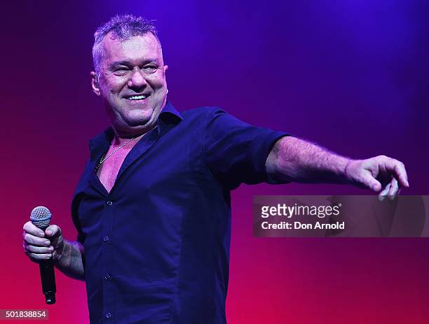 Jimmy Barnes of Cold Chisel performs at Qantas Credit Union Arena on December 18, 2015 in Sydney, Australia.