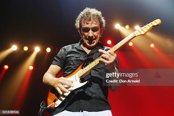 Ian Moss of Cold Chisel performs at Qantas Credit Union Arena on December 18, 2015 in Sydney, Australia.