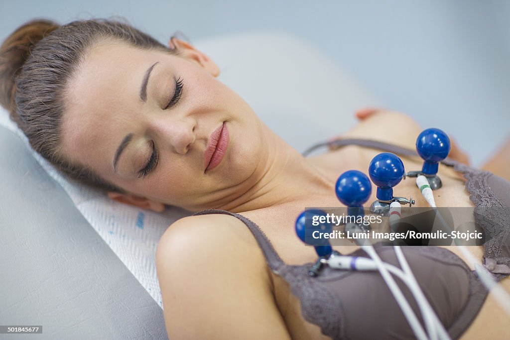 Patient with electrocardiogram