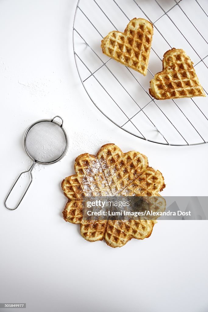 Fresh Waffles, Munich, Bavaria, Germany, Europe