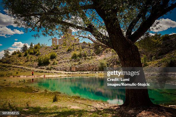 mountain lake, laje, dalmatia, croatia - laje 個照片及圖片檔