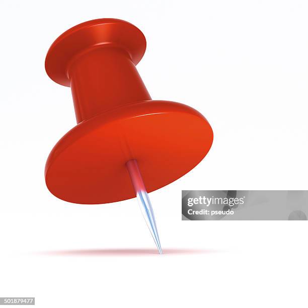 push pin, 3d rendering - needle point stock illustrations