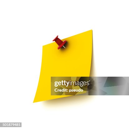 Note With A Push Pin 3d Rendering High-Res Vector Graphic - Getty Images