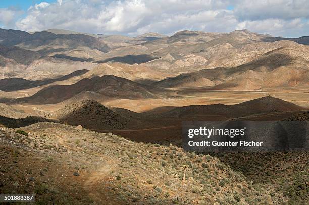 interplay of light and shadow on a hilly landscape, richtersveld, richtersveld nationalpark, northern cape, south africa - aizoaceae stock pictures, royalty-free photos & images