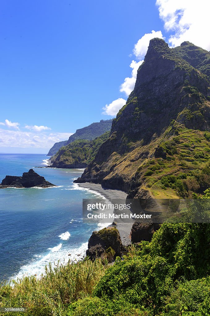 Cliffs at Boaventura, Porta Delgada, Boaventura, Madeira, Portugal