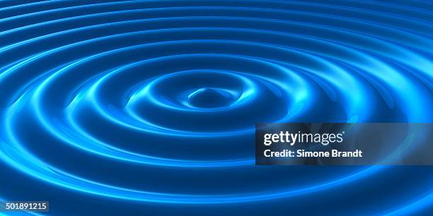 stylized blue water rings, 3d illustration - studio 3d background stock illustrations