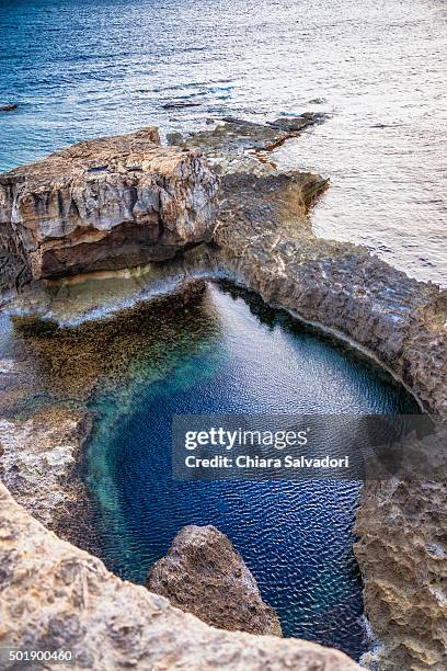 blue hole - malta diving stock pictures, royalty-free photos & images