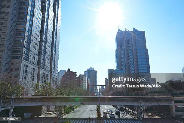 tokyo cityscape, tokyo, japan - regierungsgebäude der präfektur tokio stock-fotos und bilder