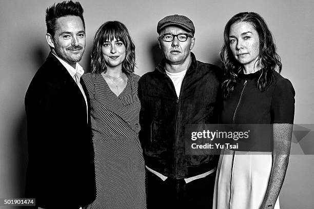 The cast of 'Black Mass" director Scott Cooper and actors Dakota Johnson, Joel Edgerton, and Julianne Nicholson are photographed at the Toronto Film...