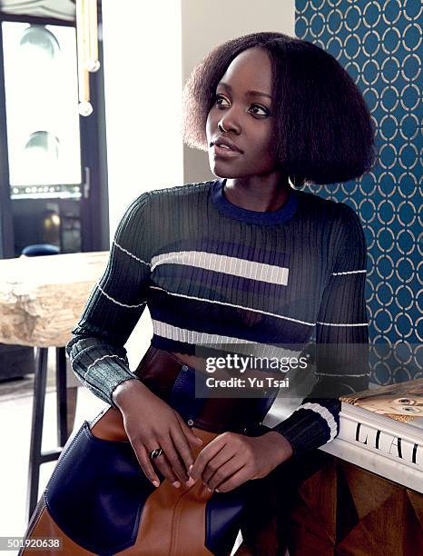 Actress Lupita Nyong'o is photographed for Rhapsody Magazine on October 5, 2015 in New York City. PUBLISHED IMAGE.