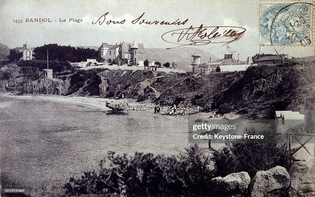 Old Postcard Of The City Of Bandol