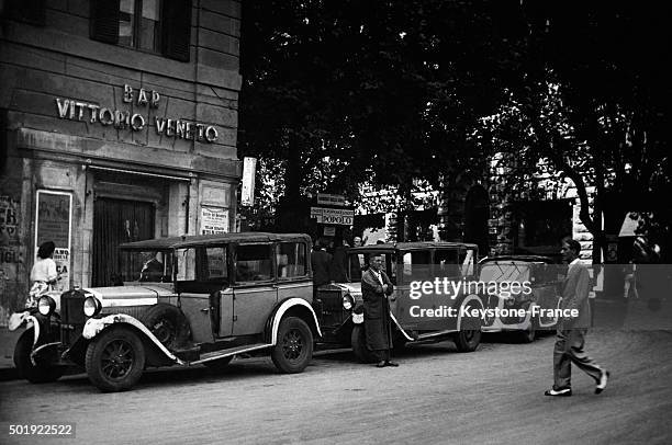 Street Scene In The Via Veneto, in Rome, Italy, circa 1930.