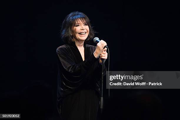 Juliette Greco performs at La Cigale on December 18, 2015 in Paris, France.