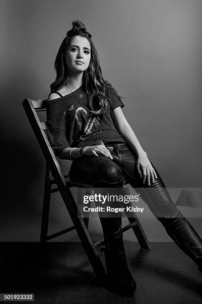 Actress Laura Marano poses for a portrait at the 16th Annual TJ Martell Foundation New York Family Day on December 13, 2015 at Brooklyn Bowl in New...