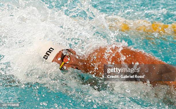 Federico Grabich of Argentina in action during the Men 100m freestyle competition as part of Argentina National Swimming Championship 2015 at...