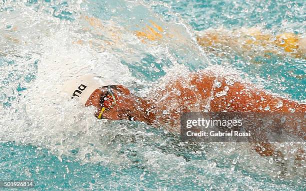 Federico Grabich of Argentina in action during the Men 100m freestyle competition as part of Argentina National Swimming Championship 2015 at...