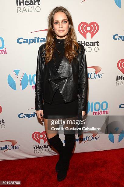 Tove Lo backstage at Y100's Jingle Ball 2015 at BB&T Center on December 18, 2015 in Sunrise, Florida.
