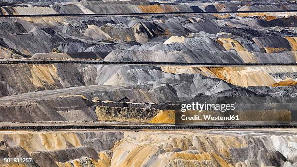 germany, north rhine-westphalia, inden surface mine, overburden - coal mine fotografías e imágenes de stock