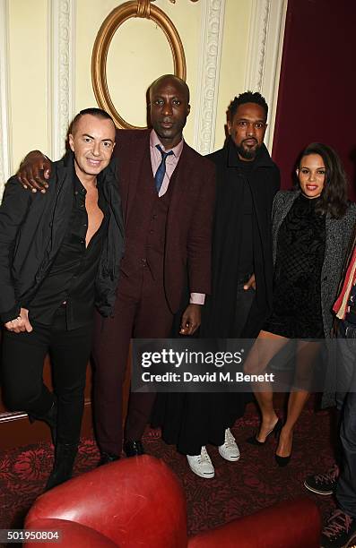 Julien Macdonald, Ozwald Boateng, Tim Wade and Louise Hazel attend a special screening of "Star Wars: The Force Awakens" hosted by will.i.am and...