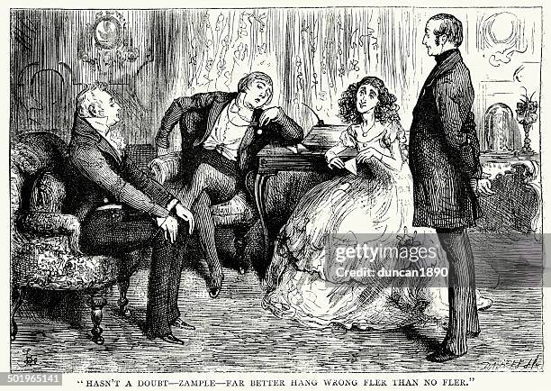 bleak house by charles dickens - remote stock illustrations