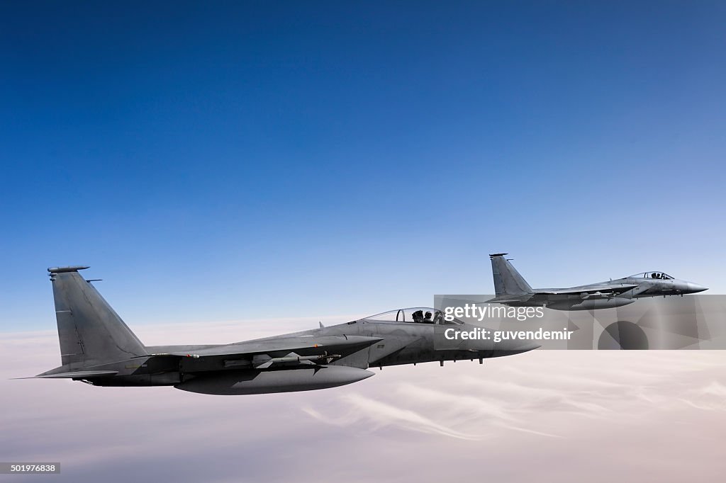 F - 15 eagle im Flug
