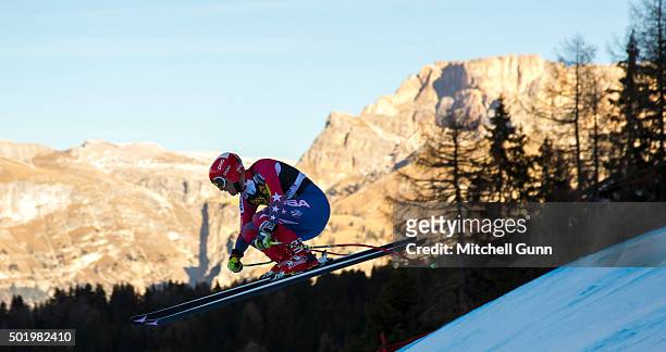 Marco Sullivan of The USA during the downhill race at the Audi FIS Alpine Ski World Cup, on December 19 2015 in Val Gardena, Italy.