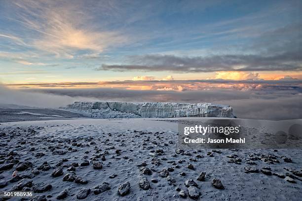 kilimanjaro sunrise, africa - キリマンジャロ山 ストックフォトと画像