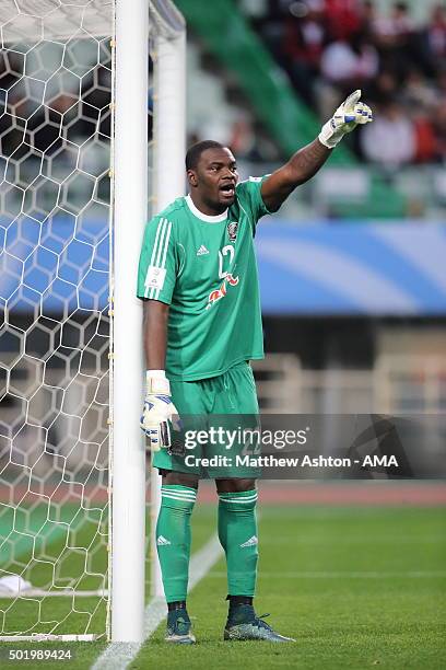 Sylvain Gbohouo of TP Mazembe during the FIFA Club World Cup Fifth Place Playoff between the Club America and TP Mazembe at Osaka Nagai Stadium on...