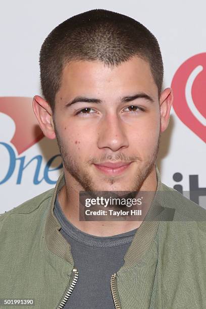Nick Jonas attends the 2015 Y100 Jingle Ball at BB&T Center on December 18, 2015 in Sunrise, Florida.