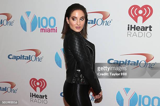 Chloe Angelides attends the 2015 Y100 Jingle Ball at BB&T Center on December 18, 2015 in Sunrise, Florida.