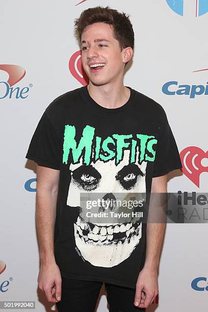 Charlie Puth attends the 2015 Y100 Jingle Ball at BB&T Center on December 18, 2015 in Sunrise, Florida.