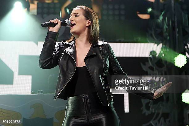 Chloe Angelides performs during the 2015 Y100 Jingle Ball at BB&T Center on December 18, 2015 in Sunrise, Florida.
