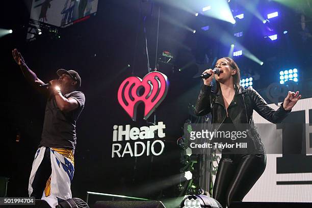 Chloe Angelides performs with R. City during the 2015 Y100 Jingle Ball at BB&T Center on December 18, 2015 in Sunrise, Florida.