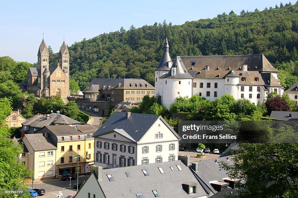 View on the town of Clervaux with its castle