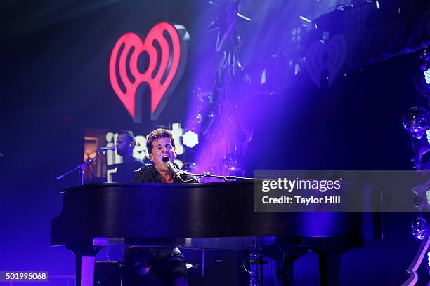 Charlie Puth performs during the 2015 Y100 Jingle Ball at BB&T Center on December 18, 2015 in Sunrise, Florida.
