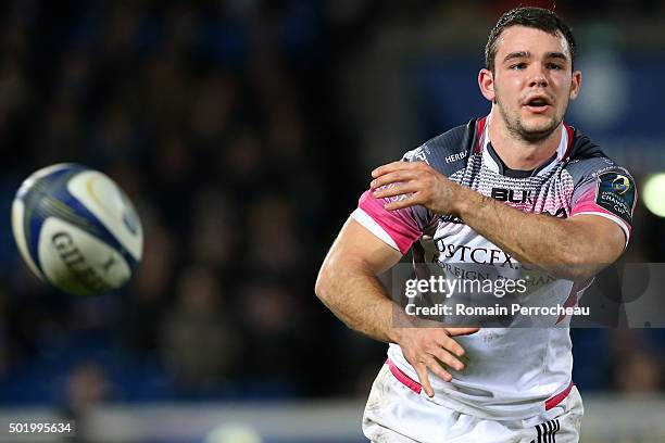 Tom Habberfield for Ospreys in action during the European Rugby Champions Cup match between Union Bordeaux Begles and Ospreys at Stade Chaban-Delmas...