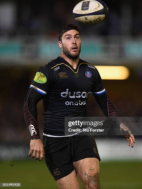 Matt Banahan during the European Rugby Champions Cup match between Bath Rugby and Wasps at Recreation Ground on December 19, 2015 in Bath, England.
