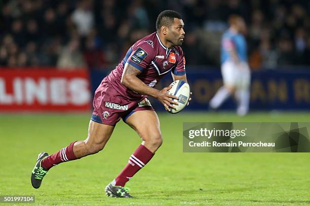 Metuisela Talebula for Union Bordeaux Begles in action during the European Rugby Champions Cup match between Union Bordeaux Begles and Ospreys at...