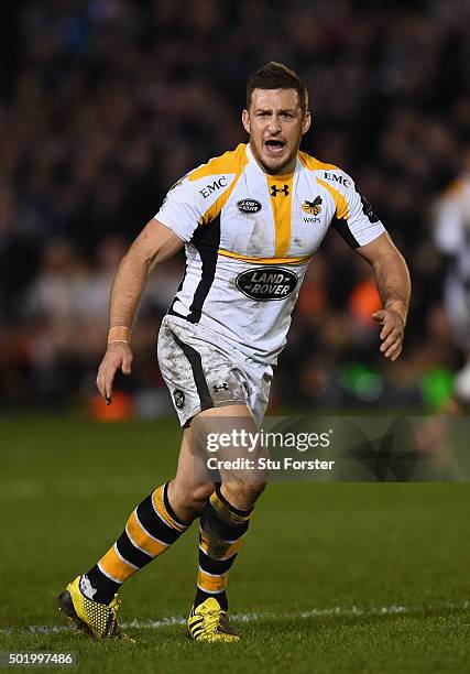 Jimmy Gopperth of Wasps in action during the European Rugby Champions Cup match between Bath Rugby and Wasps at Recreation Ground on December 19,...