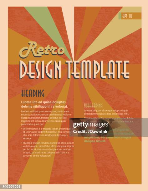 Layout Retro Design 79,514 Retro Design Template High Res Illustrations - Getty Images